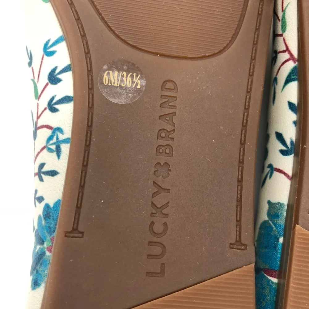 NIB Lucky Brand BARBORA Flat Mule Floral Slides - Picture 9 of 11
